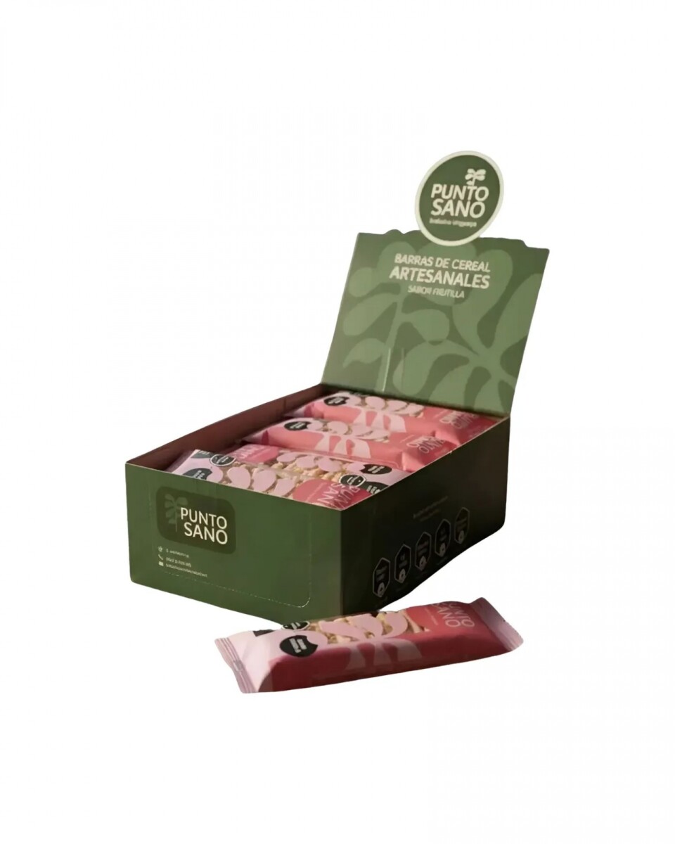 Barras De Cereal 35g PUNTO SANO Caja x16 Sabor Frutilla 