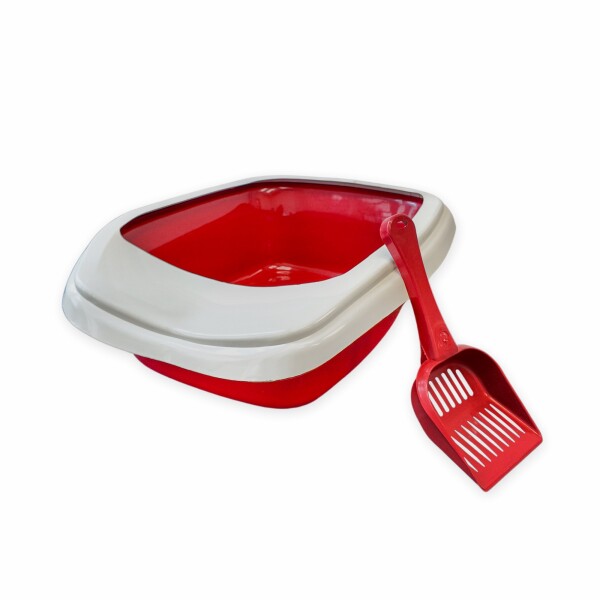 Baño Sanitario Arenero Gato Bandeja Abierto Con Pala Litera Variante Color Bordo