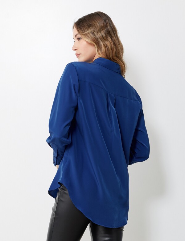 Camisa Saten AZUL