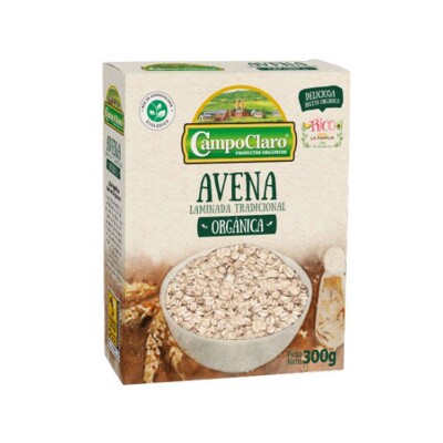 Avena Laminada Orgánica Campo Claro 300g Avena Laminada Orgánica Campo Claro 300g