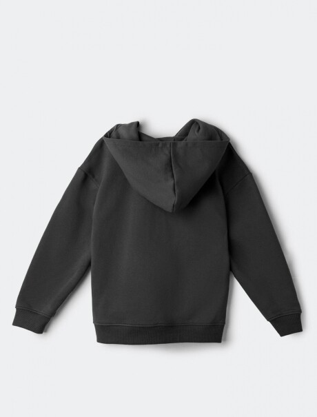 BUZO INFANTIL ESTAMPADO CON CAPUCHA GRIS