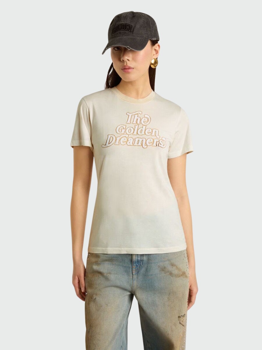 Golden Goose - Remera con estampa al frente 