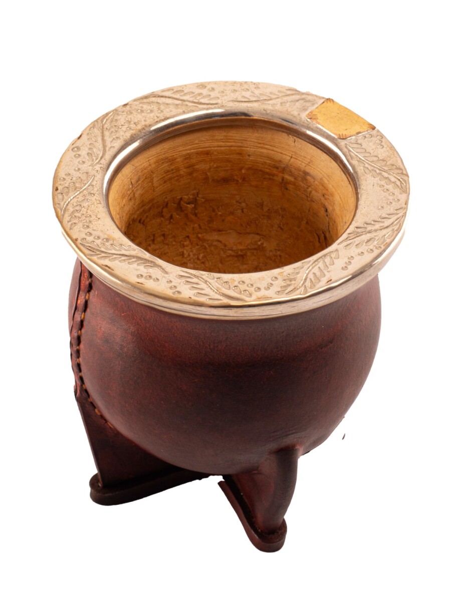 Mate porongo Plata y Oro - M8 
