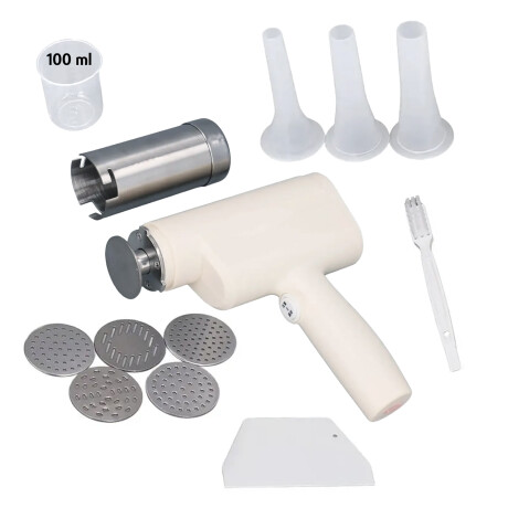 Máquina Eléctrica Para Hacer Pasta Portátil Acero Inoxidable Blanco