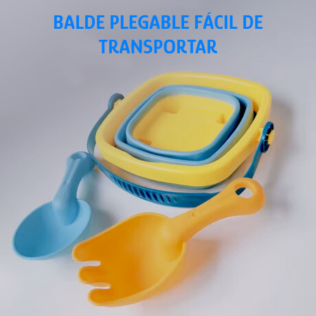 Set de Playa Infantil c/Balde Plegable y Accesorios Huanger Multicolor