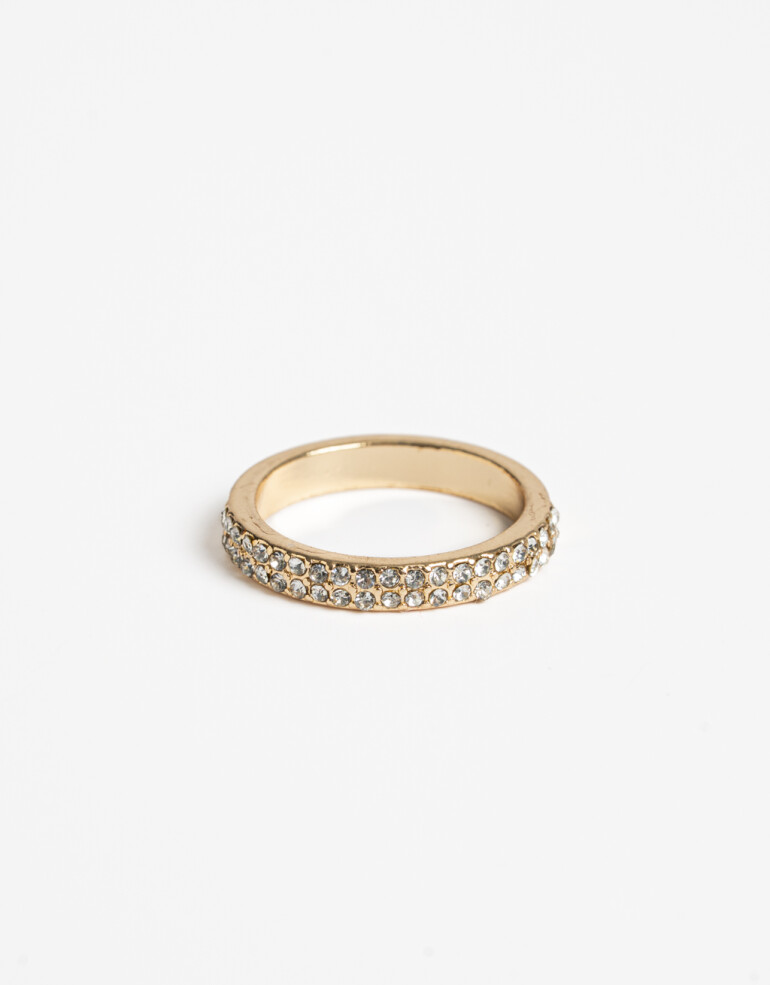 Sets Anillos Special Price Anillo Metal Strass - Dorado