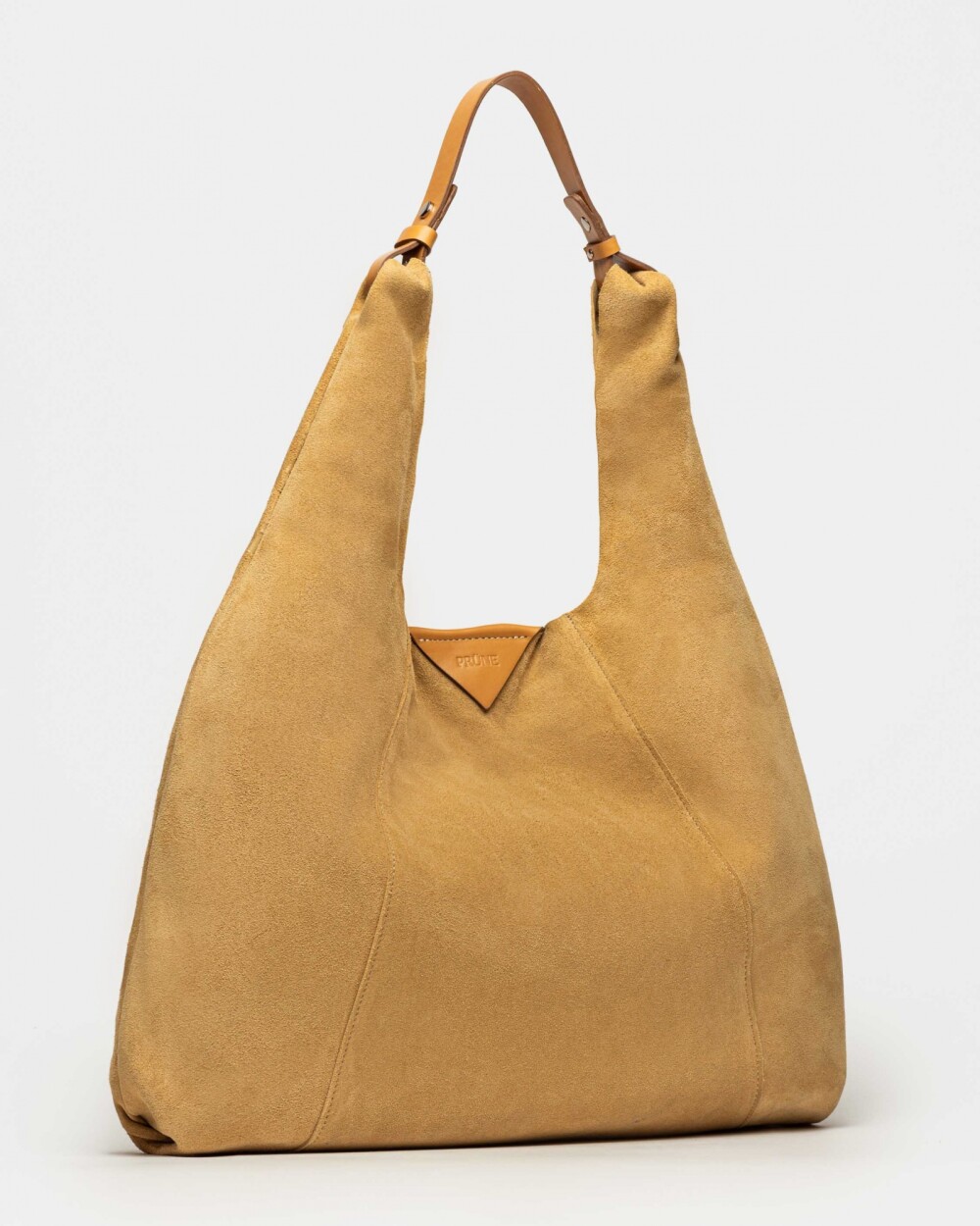 Bolso The Shopping en cuero gamuza Sand