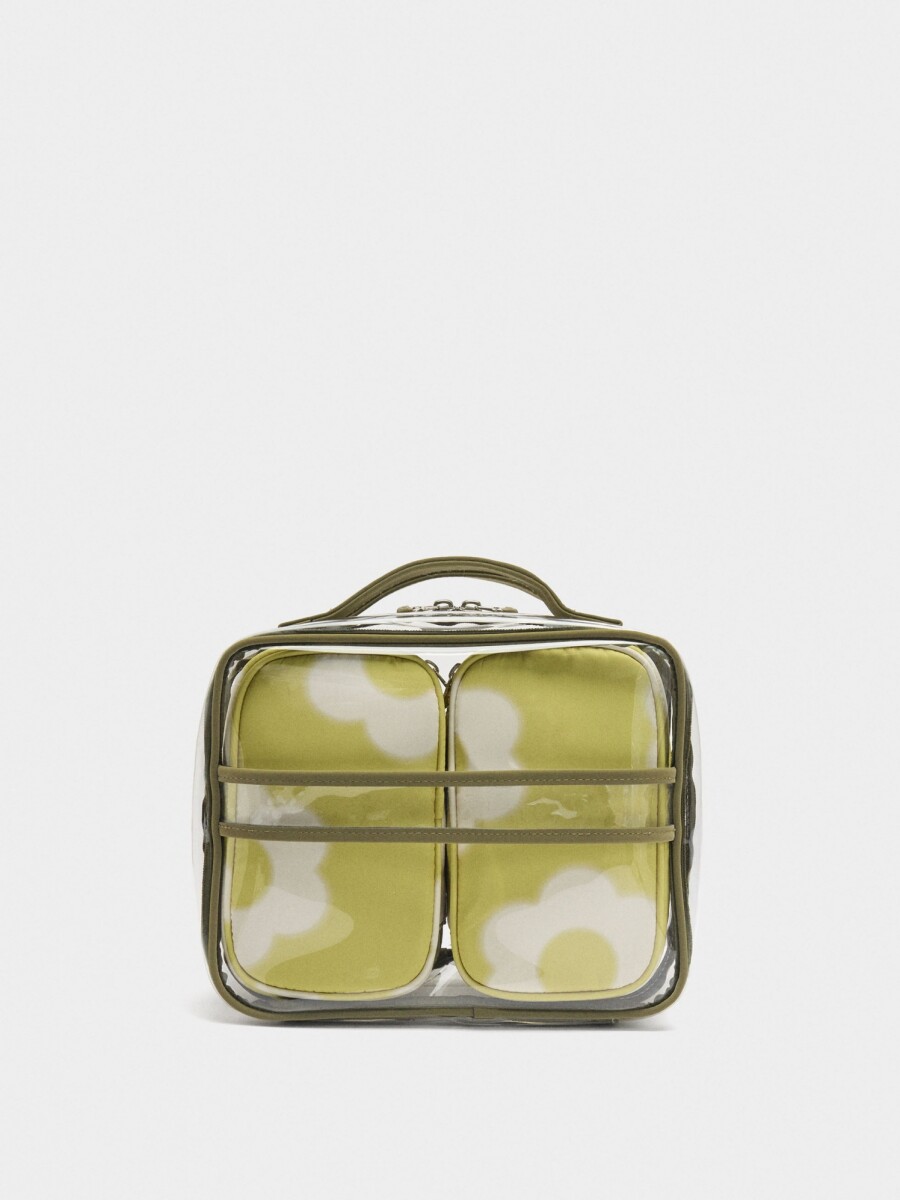 Neceser De Nylon Con Estampado Floral amarillo