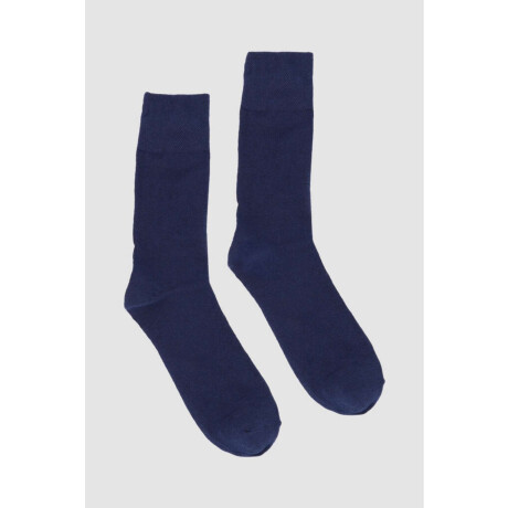 Medias lisas sujeción suave hombre Azul