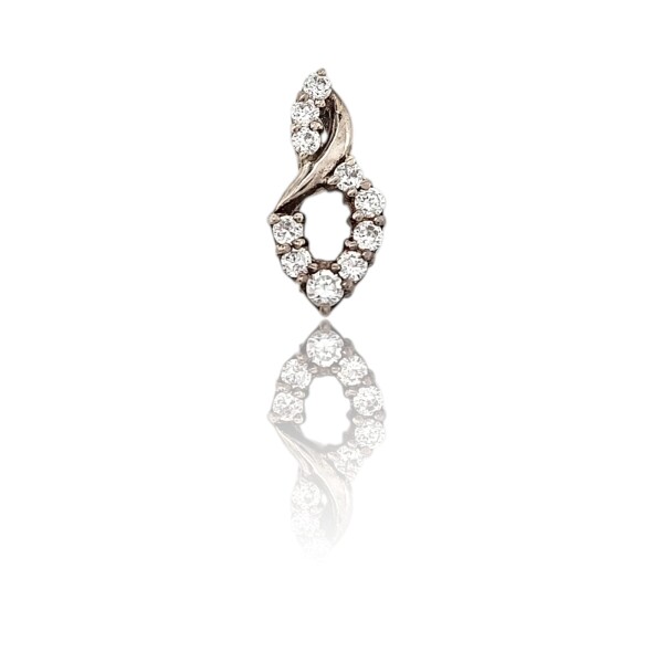 Dije colgante geométrico brillante - Plata 925 - Zirconia-CP4598 conpiedra