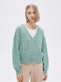 Cardigan Safia Verde Grisaceo