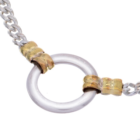Pulsera de plata 925 y double en oro 18 ktes. Pulsera de plata 925 y double en oro 18 ktes.