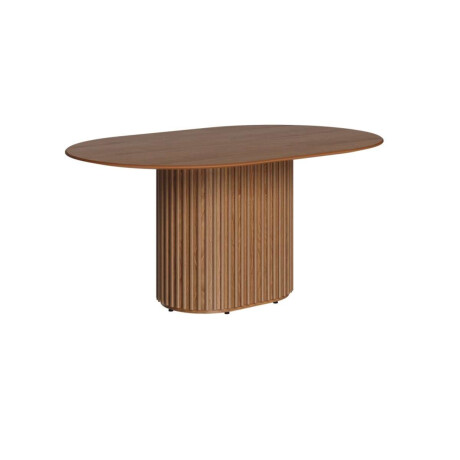 Mesa de Comedor Wind Li­nea Manhattan Vidrio Blanco/Natural Marron