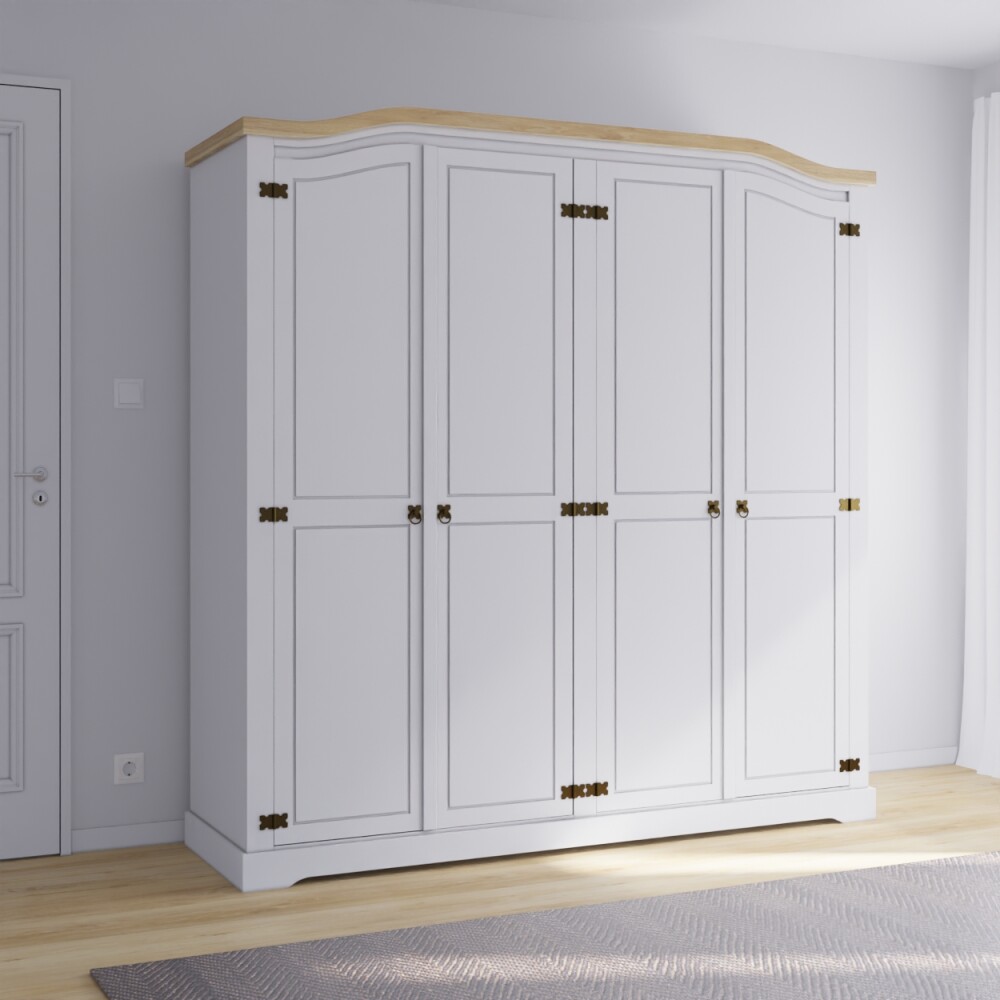 Ropero Curvo 4 Puertas Linea Mexicana Blanco Ropero Curvo 4 Puertas Linea Mexicana Blanco