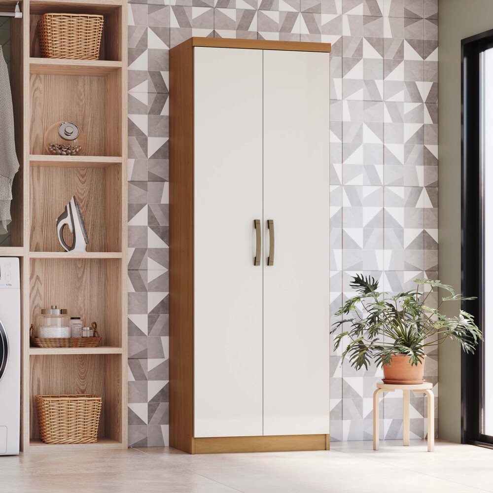 PLACARD ROPERO 2 PUERTAS MDP MARRON MULTIUSO D110