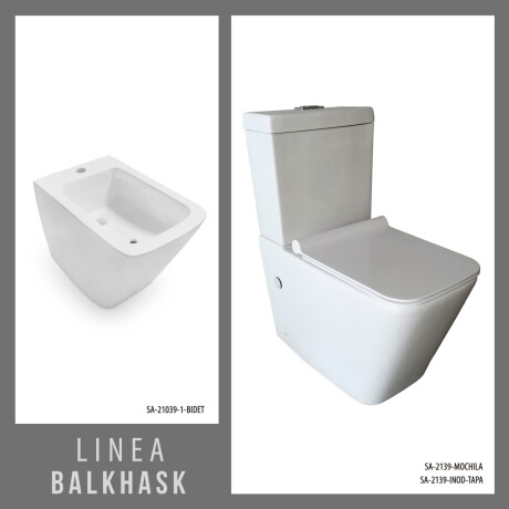 JUEGO DE INODORO CON TAPA, MOCHILA Y BIDET BALKHASK AQUALIA 000