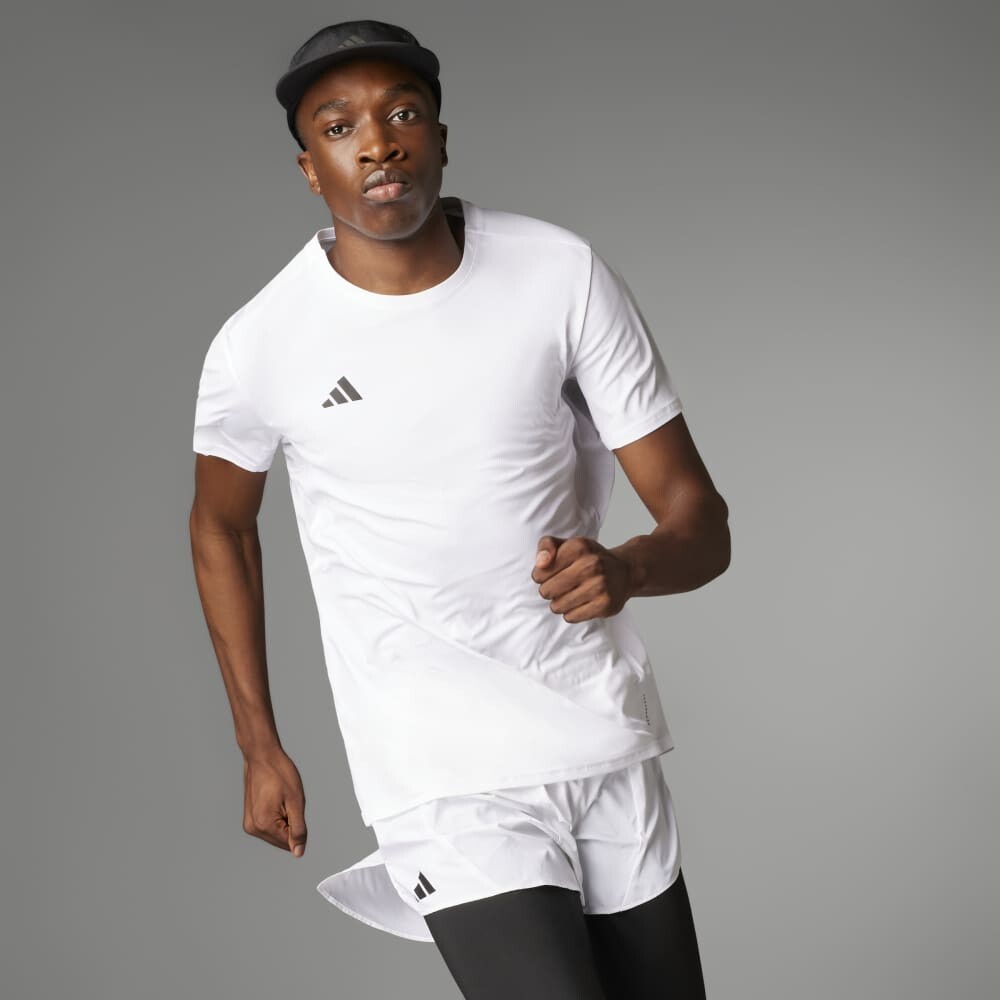 Polo Running Adizero E Tee Hombre White