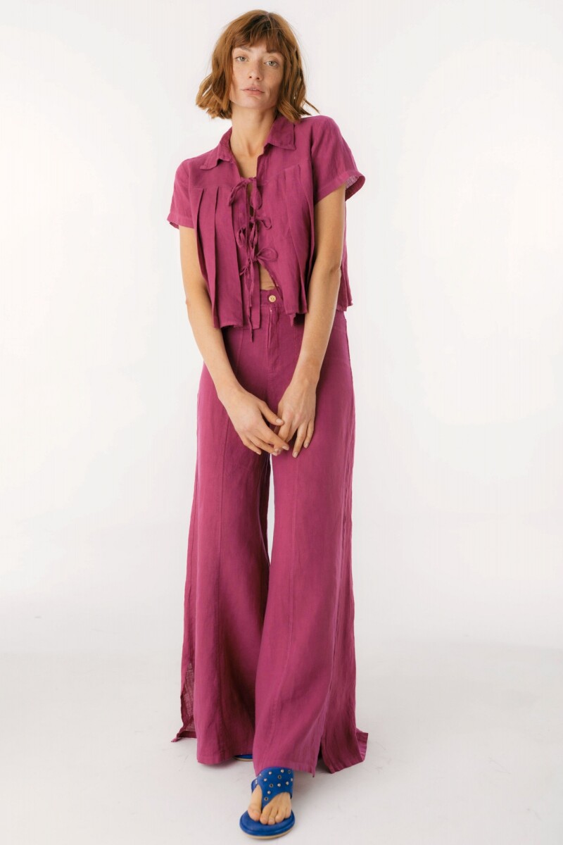 Pantalon Cuarzo Lino Magenta