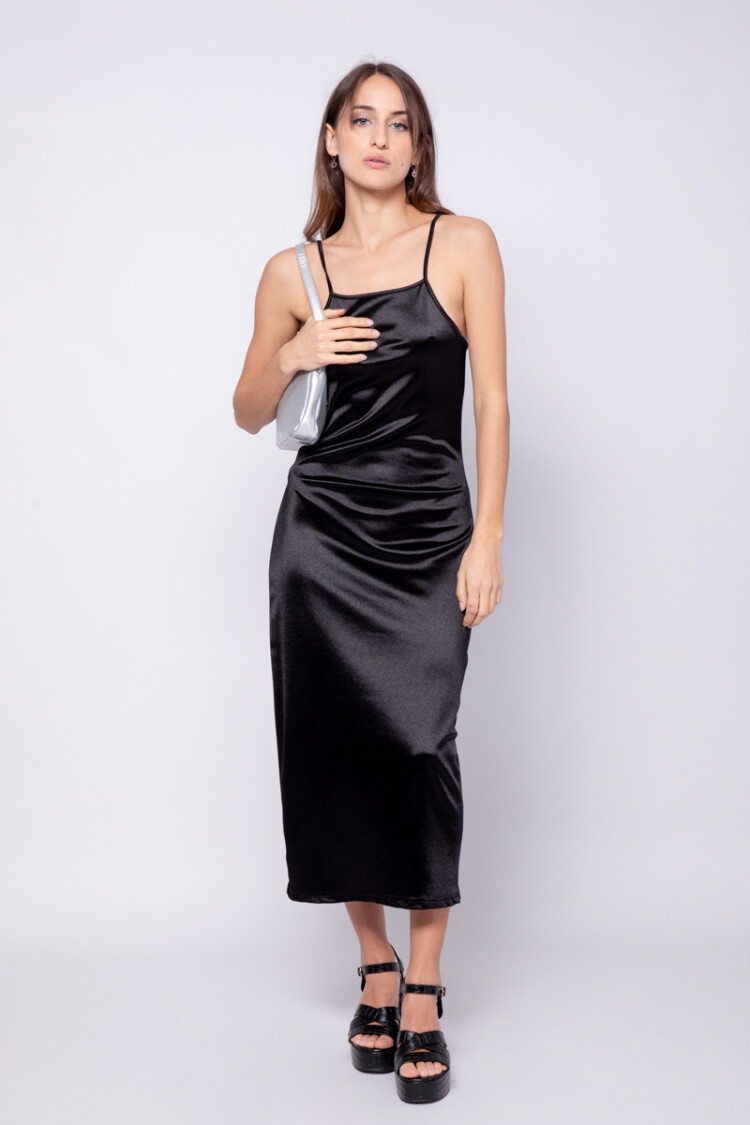 VESTIDO CAMPOS Negro