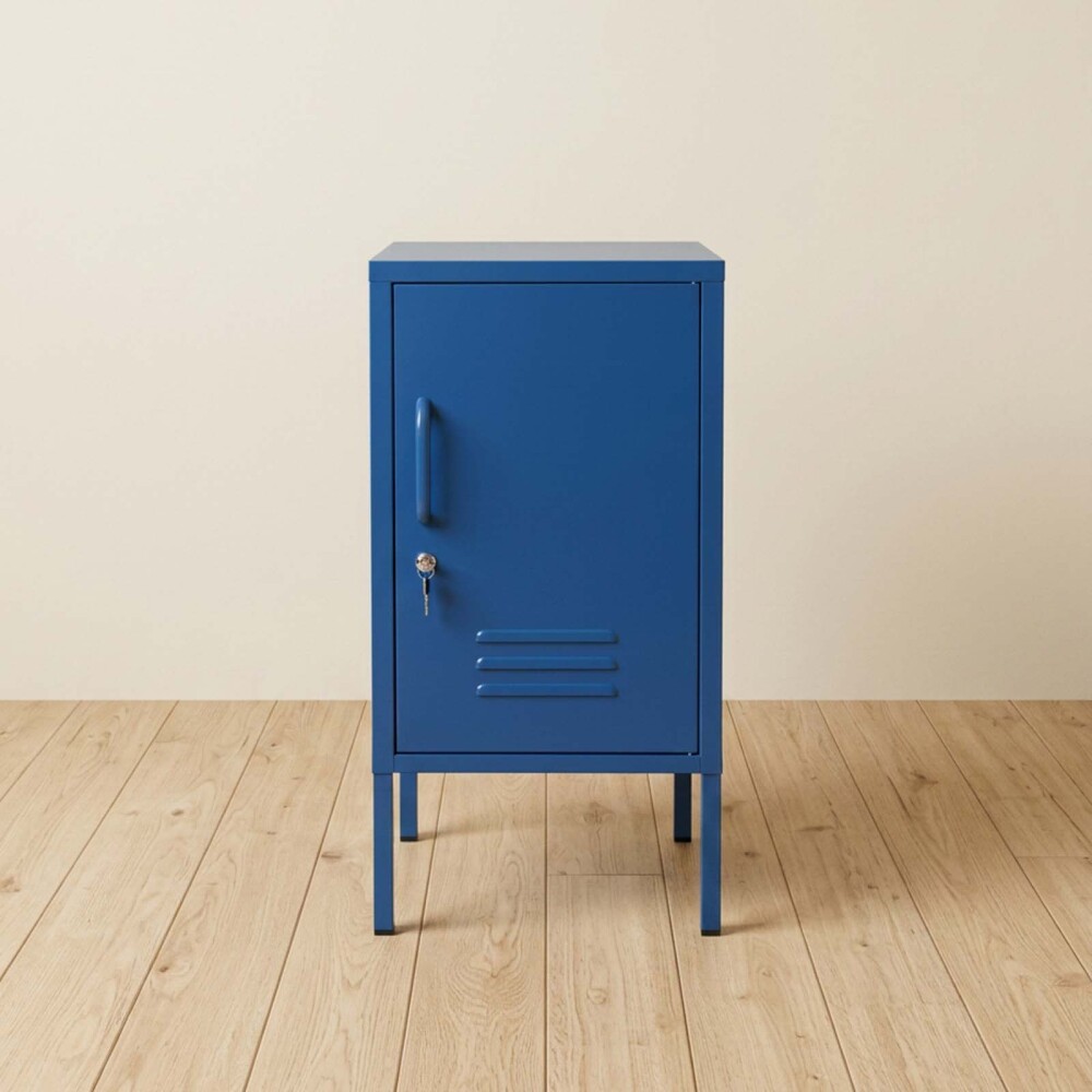MESA LATERAL 1P METAL AZUL OLIVIA