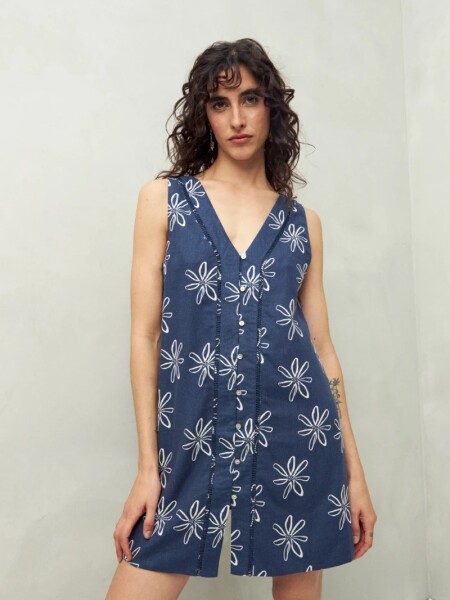 VESTIDO D.CASSIN URRUTIA INDIGO