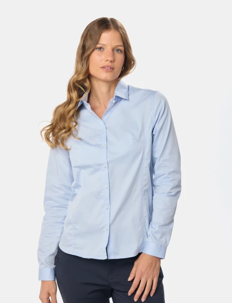 CAMISA LISA Celeste
