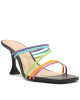 Sandalia Taco Alto Fino Romano Multicolor Negro U