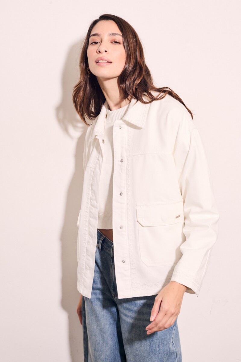 Sobrecamisa Bordada Nácar