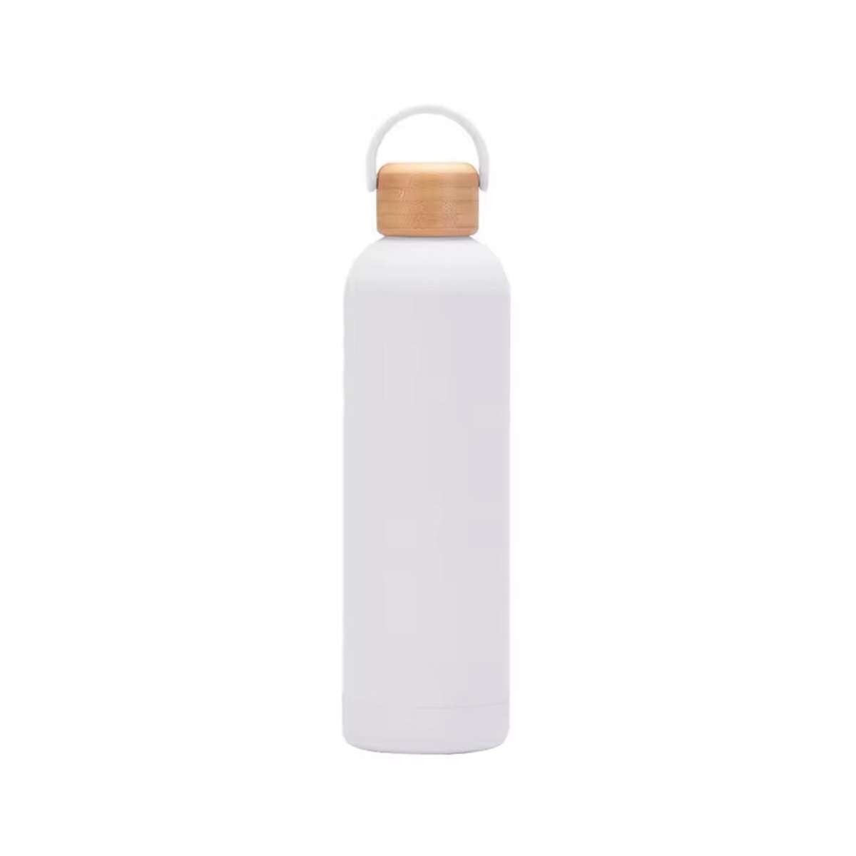 Botella con tapa de madera 750ml - Blanco 