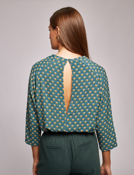 Blusa arabescos verde