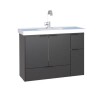 Mueble de baño suspendido Orquidea negro 80 cm con bacha de resina Mueble De Baño Suspendido Orquidea Negro 80 Cm Con Bacha De Resina