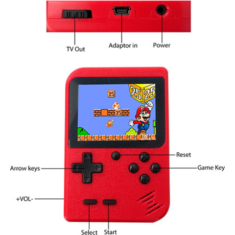 Consola Portátil Retro ROJO