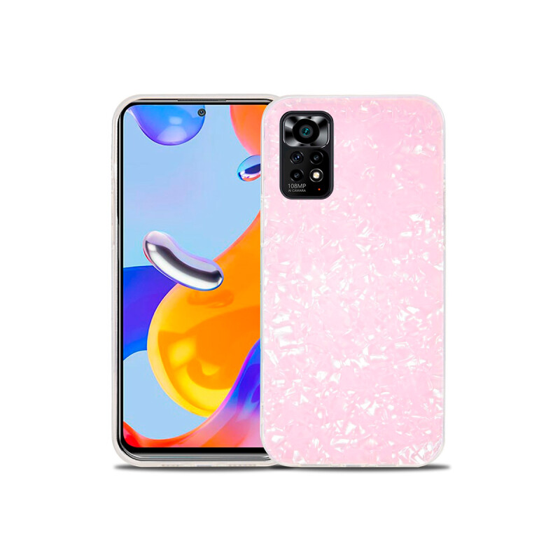 Protector Xiaomi Redmi Note 11/11S con brillos color rosa Protector Xiaomi Redmi Note 11/11s Con Brillos Color Rosa