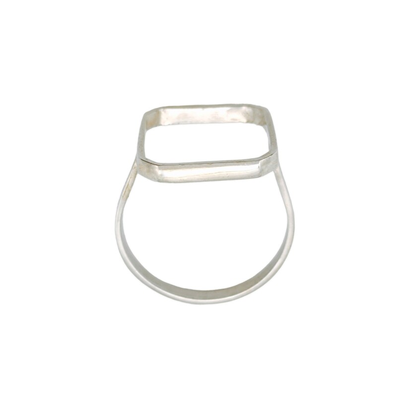 Anillo Cuadrado-Plata 925 -Sin Piedra-AN4070 sinpiedra