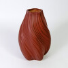 FLORERO CERAMICA MARRON 17X17X25CM Unica