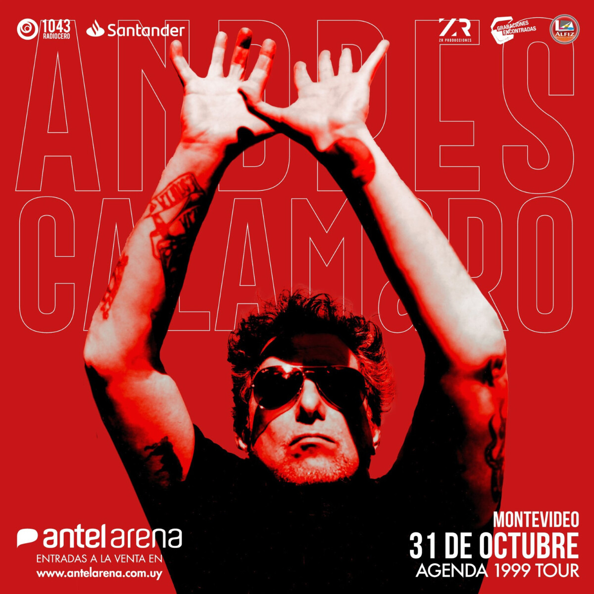 Entrada Concierto Andrés Calamaro Agenda 1999 Tour - Sector G 