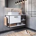 MUEBLE DE BAÑO SUSPENDIDO 80 CM S/BACHA - BLANCO MUEBLE DE BAÑO SUSPENDIDO 80 CM S/BACHA - BLANCO