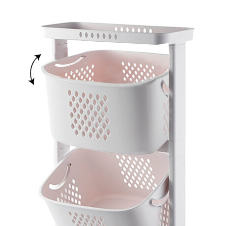Organizador Estante Móvil Carrito Cocina Juguetes Blanco