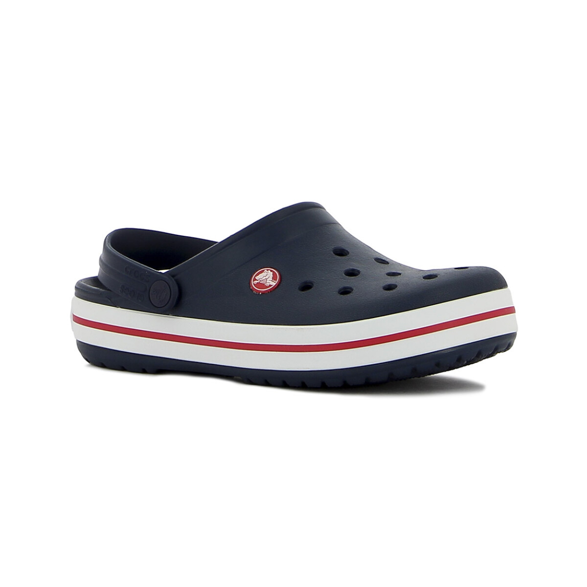 Zueco de Mujer Crocs Band c/tira Atras - Marino-rojo 