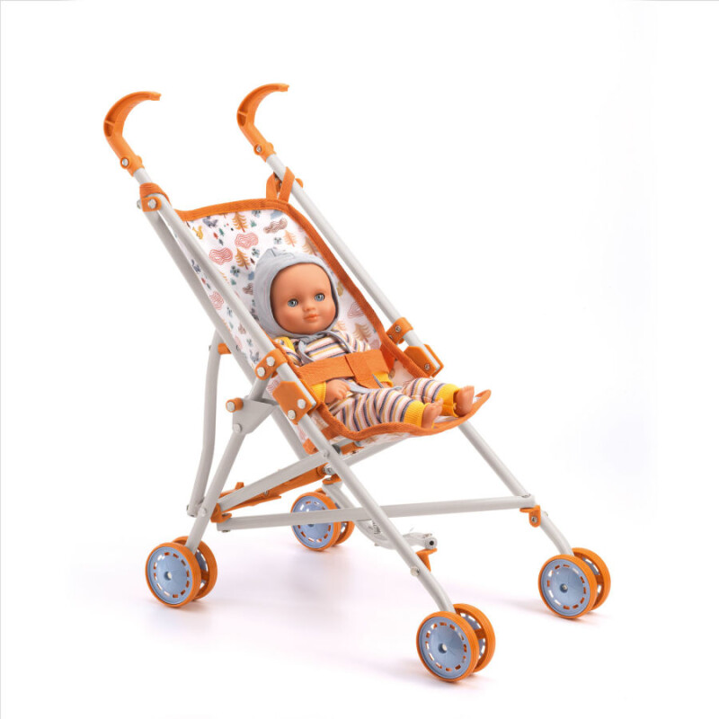 DJ0784 Carrito De Bebes Para Niños - Pomea Dolls - Naranja