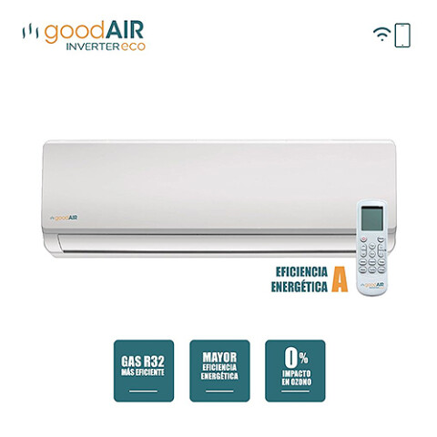 AIRE ACOND. Good Air Inverter 9000 BTU SPLIT ECO -clase A” Sin color
