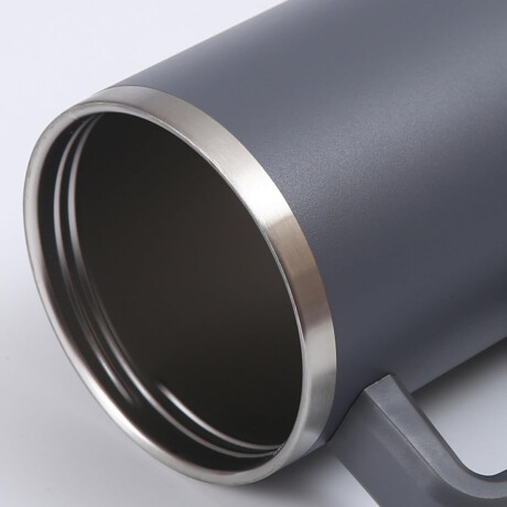 Vaso Térmico De Acero Con Asa 1200 ML Gris