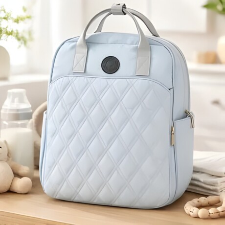 Mochila Canva maternal alta gama Celeste