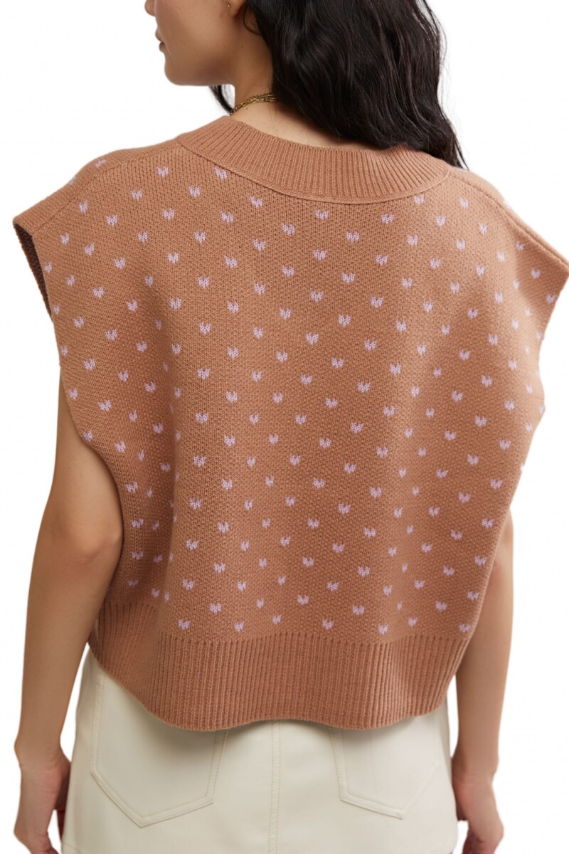 CHALECO PATTERN EASY STREET Marron
