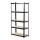 Estanteria de madera 5 estantes 180x90cm Negro