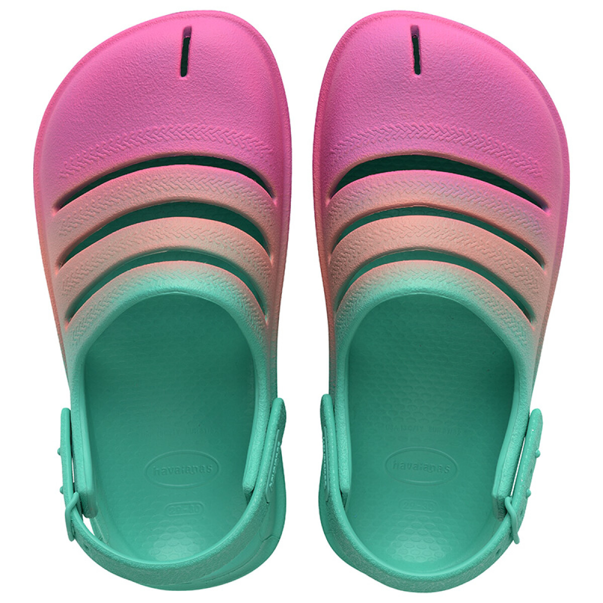 Sandalias Havaianas Kids Clog Print - Verde 