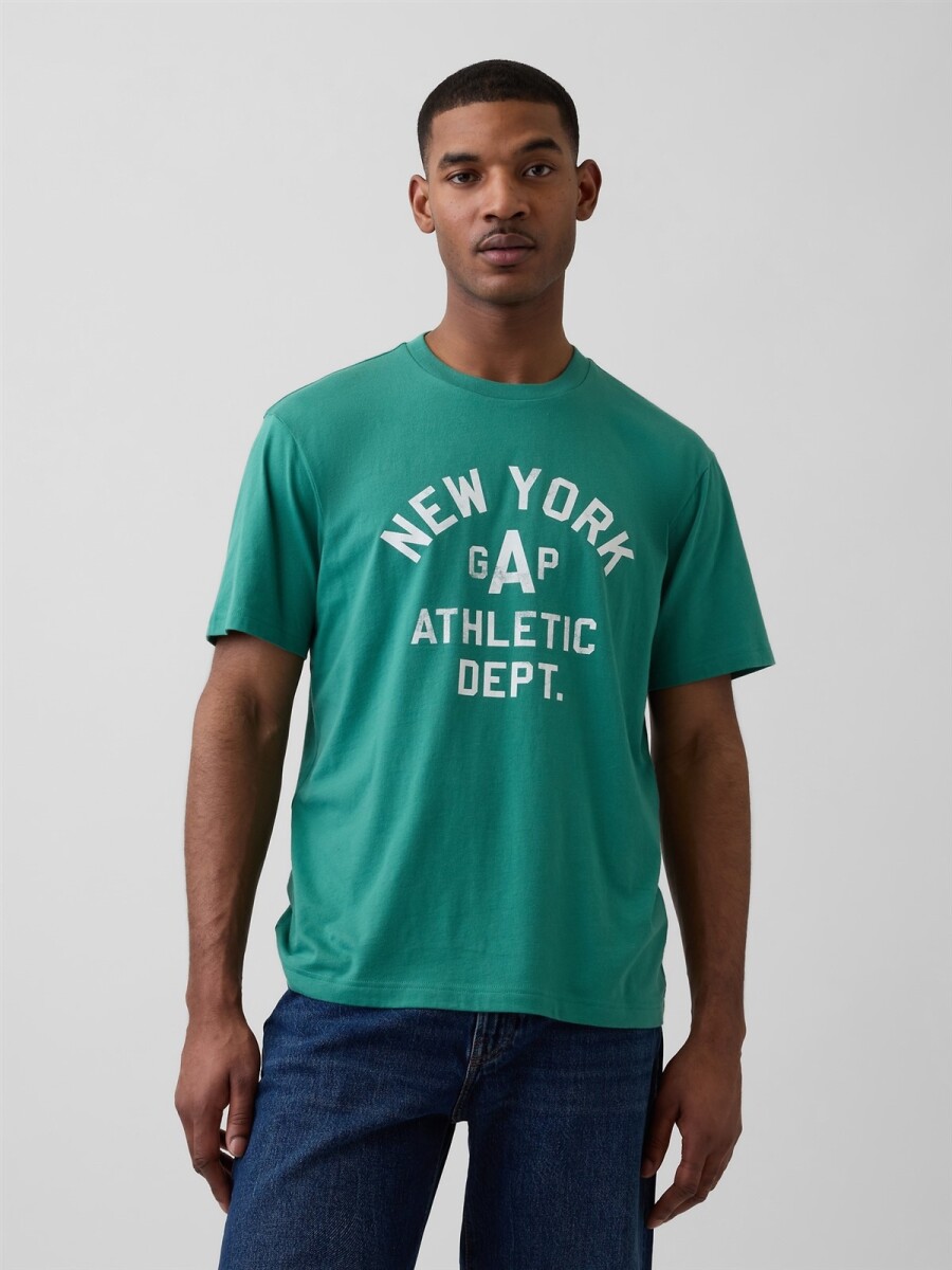 Remera Estampada Manga Corta Hombre - New Algae 373 