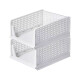 Set x2 Cesto organizador apilable alta G BLANCO