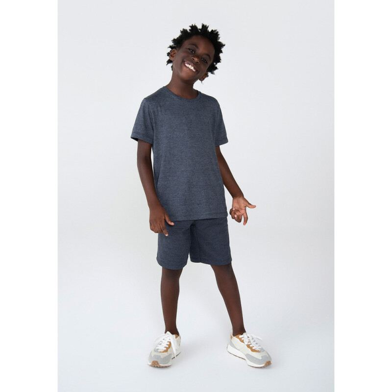 CAMISETA MM MASC PRETO MESCLA