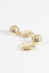 Caravanas cora con strass dorado